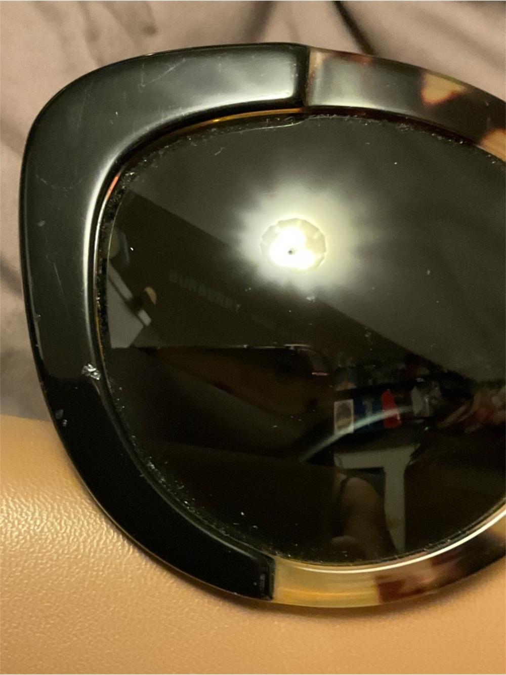 Burberry Tortoiseshell Cat-Eye Sunglasses with Dark Lenses - Picture 3 of 4